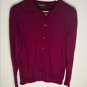 Plum Button-Up Cardigan with sparkles size large